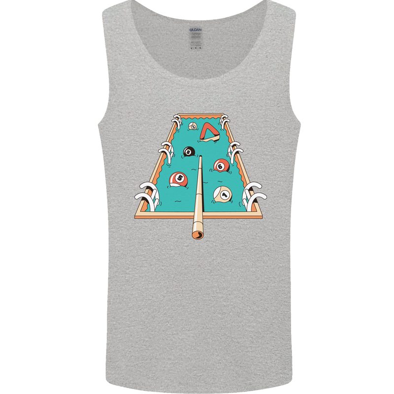 9-Ball Pool Funny Swimming Pool Mashup Mens Vest Tank Top Sports Grey