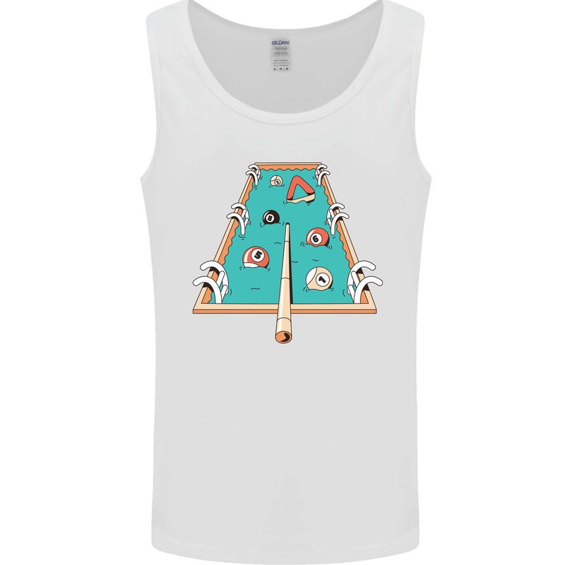 9-Ball Pool Funny Swimming Pool Mashup Mens Vest Tank Top White
