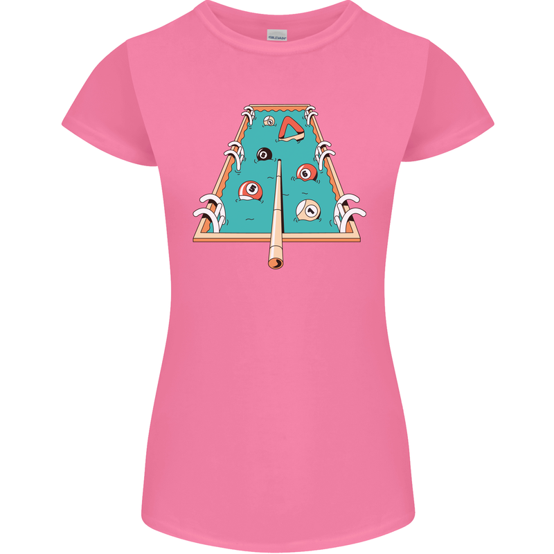 9-Ball Pool Funny Swimming Pool Mashup Womens Petite Cut T-Shirt Azalea