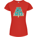 9-Ball Pool Funny Swimming Pool Mashup Womens Petite Cut T-Shirt Red