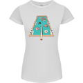 9-Ball Pool Funny Swimming Pool Mashup Womens Petite Cut T-Shirt White