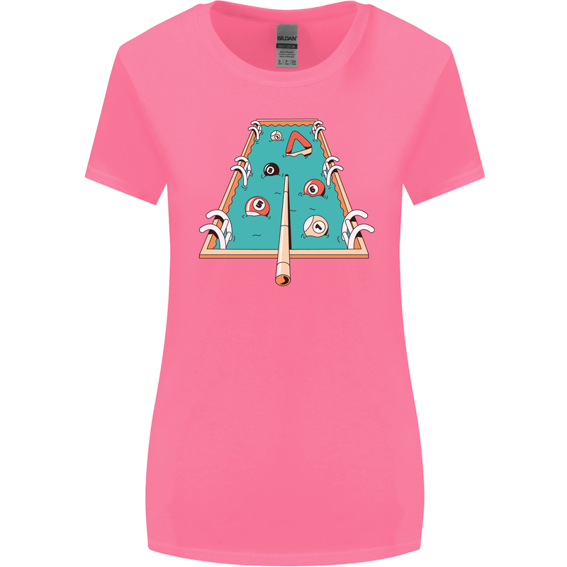 9-Ball Pool Funny Swimming Pool Mashup Womens Wider Cut T-Shirt Azalea
