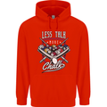 9-Ball Pool Less Talk More Chalk Funny Childrens Kids Hoodie Bright Red