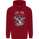 9-Ball Pool Less Talk More Chalk Funny Childrens Kids Hoodie Red