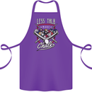 9-Ball Pool Less Talk More Chalk Funny Cotton Apron 100% Organic Purple