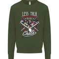 9-Ball Pool Less Talk More Chalk Funny Kids Sweatshirt Jumper Forest Green