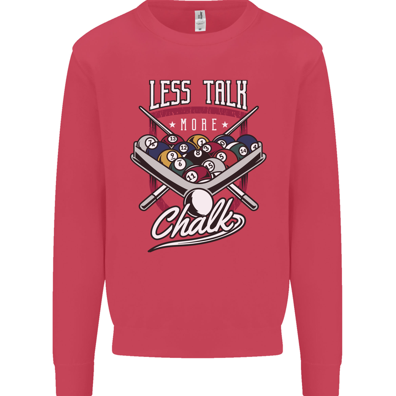 9-Ball Pool Less Talk More Chalk Funny Kids Sweatshirt Jumper Heliconia