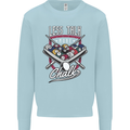 9-Ball Pool Less Talk More Chalk Funny Kids Sweatshirt Jumper Light Blue