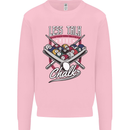 9-Ball Pool Less Talk More Chalk Funny Kids Sweatshirt Jumper Light Pink