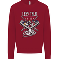 9-Ball Pool Less Talk More Chalk Funny Kids Sweatshirt Jumper Red