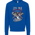 9-Ball Pool Less Talk More Chalk Funny Kids Sweatshirt Jumper Royal Blue