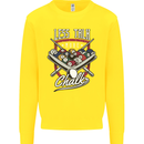 9-Ball Pool Less Talk More Chalk Funny Kids Sweatshirt Jumper Yellow