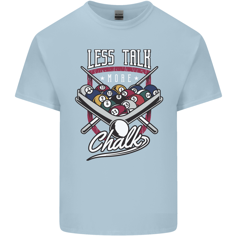 9-Ball Pool Less Talk More Chalk Funny Kids T-Shirt Childrens Light Blue