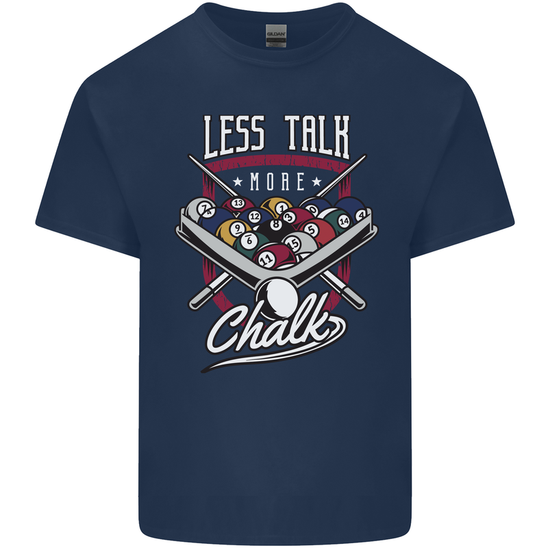 9-Ball Pool Less Talk More Chalk Funny Kids T-Shirt Childrens Navy Blue