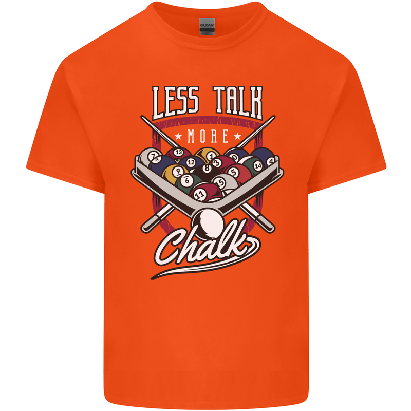 9-Ball Pool Less Talk More Chalk Funny Kids T-Shirt Childrens Orange