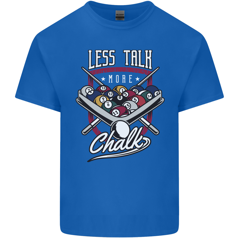 9-Ball Pool Less Talk More Chalk Funny Kids T-Shirt Childrens Royal Blue