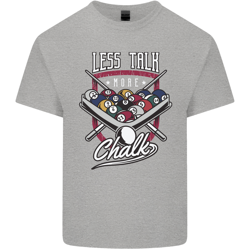 9-Ball Pool Less Talk More Chalk Funny Kids T-Shirt Childrens Sports Grey