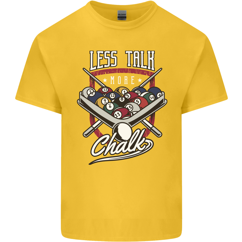 9-Ball Pool Less Talk More Chalk Funny Kids T-Shirt Childrens Yellow