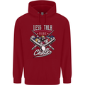 9-Ball Pool Less Talk More Chalk Funny Mens 80% Cotton Hoodie Red