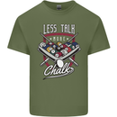 9-Ball Pool Less Talk More Chalk Funny Mens Cotton T-Shirt Tee Top Military Green
