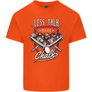 9-Ball Pool Less Talk More Chalk Funny Mens Cotton T-Shirt Tee Top Orange