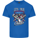 9-Ball Pool Less Talk More Chalk Funny Mens Cotton T-Shirt Tee Top Royal Blue