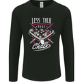 9-Ball Pool Less Talk More Chalk Funny Mens Long Sleeve T-Shirt Black