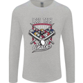 9-Ball Pool Less Talk More Chalk Funny Mens Long Sleeve T-Shirt Sports Grey