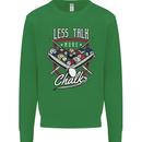 9-Ball Pool Less Talk More Chalk Funny Mens Sweatshirt Jumper Irish Green