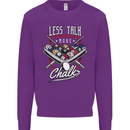 9-Ball Pool Less Talk More Chalk Funny Mens Sweatshirt Jumper Purple