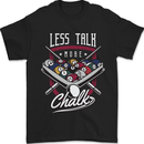 9-Ball Pool Less Talk More Chalk Funny Mens T-Shirt 100% Cotton Black