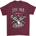 9-Ball Pool Less Talk More Chalk Funny Mens T-Shirt 100% Cotton Maroon