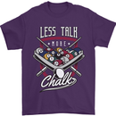 9-Ball Pool Less Talk More Chalk Funny Mens T-Shirt 100% Cotton Purple