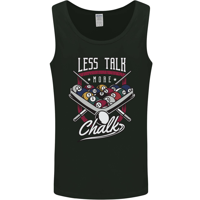 9-Ball Pool Less Talk More Chalk Funny Mens Vest Tank Top Black
