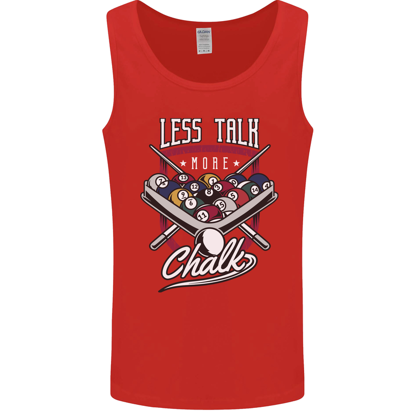 9-Ball Pool Less Talk More Chalk Funny Mens Vest Tank Top Red