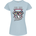 9-Ball Pool Less Talk More Chalk Funny Womens Petite Cut T-Shirt Light Blue