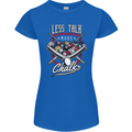 9-Ball Pool Less Talk More Chalk Funny Womens Petite Cut T-Shirt Royal Blue