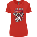 9-Ball Pool Less Talk More Chalk Funny Womens Wider Cut T-Shirt Red