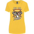 9-Ball Pool Less Talk More Chalk Funny Womens Wider Cut T-Shirt Yellow