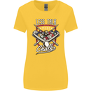 9-Ball Pool Less Talk More Chalk Funny Womens Wider Cut T-Shirt Yellow
