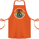 9 Year Wedding Anniversary 9th Marriage Cotton Apron 100% Organic Orange