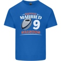 9 Year Wedding Anniversary 9th Rugby Mens Cotton T-Shirt Tee Top Royal Blue