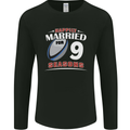 9 Year Wedding Anniversary 9th Rugby Mens Long Sleeve T-Shirt Black