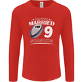 9 Year Wedding Anniversary 9th Rugby Mens Long Sleeve T-Shirt Red