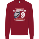 9 Year Wedding Anniversary 9th Rugby Mens Sweatshirt Jumper Red