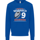 9 Year Wedding Anniversary 9th Rugby Mens Sweatshirt Jumper Royal Blue
