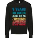 9th Birthday 9 Year Old Kids Sweatshirt Jumper Black