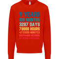 9th Birthday 9 Year Old Kids Sweatshirt Jumper Bright Red