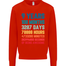 9th Birthday 9 Year Old Kids Sweatshirt Jumper Bright Red