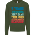 9th Birthday 9 Year Old Kids Sweatshirt Jumper Forest Green